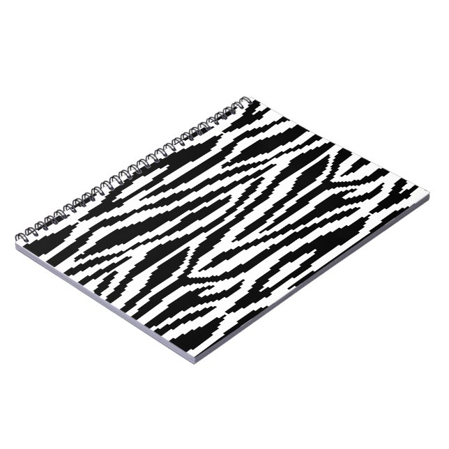 8-bitars Pixel Zebra tryck Design Mönster Anteckningsbok (Vänstra Sidan)