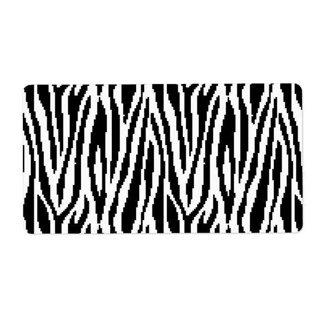 8-bitars Pixel Zebra tryck Design Mönster Fraktsedel (Framsidan)