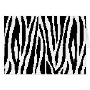 8-bitars Pixel Zebra tryck Design Mönster Hälsningskort