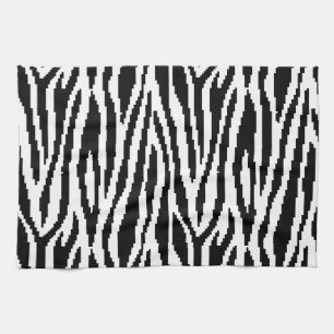 8-bitars Pixel Zebra tryck Design Mönster Kökshandduk