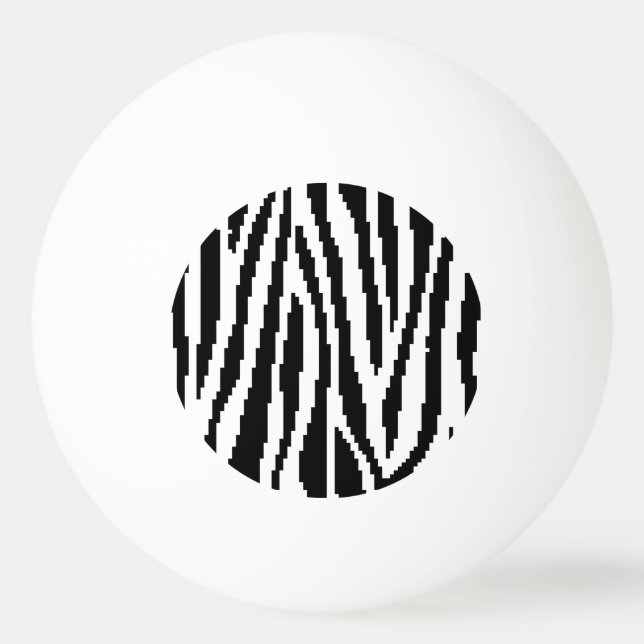 8-bitars Pixel Zebra tryck Design Mönster Pingisboll (Framsidan)