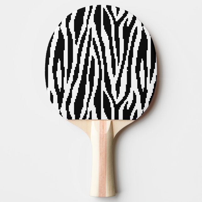 8-bitars Pixel Zebra tryck Design Mönster Pingisracket (Framsidan)