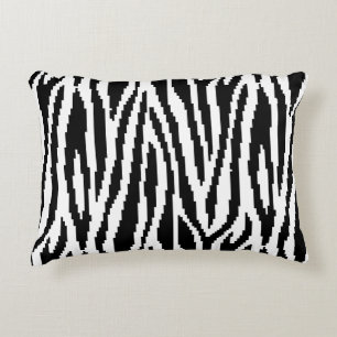 8-bitars Pixel Zebra tryck Design Mönster Prydnadskudde
