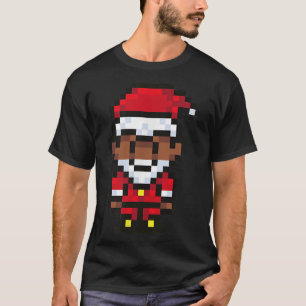 8-bitars PIXELATED Jultomten Piel-julkort T Shirt