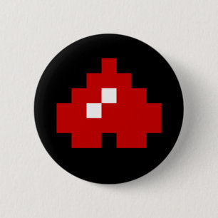 8-bitars pixelhjärta uppåt knapp