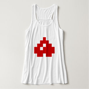 8-bitars pixelhjärta uppåt linne med racerback 