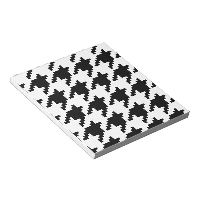 8-bitars pixelhoundstooth-kontroll Mönster Anteckningsblock (Vinklad)