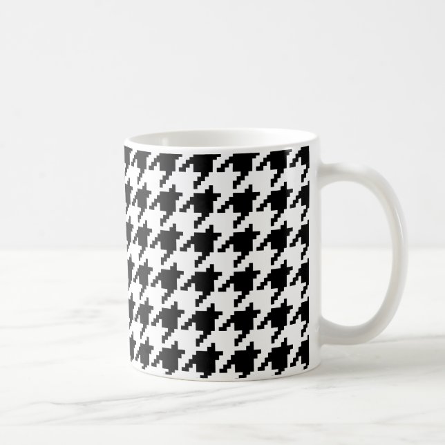 8-bitars pixelhoundstooth-kontroll Mönster Kaffemugg (Höger)