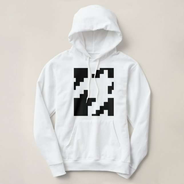 8-bitars pixelhoundstooth-kontroll Mönster T-shirt (Design framsida)