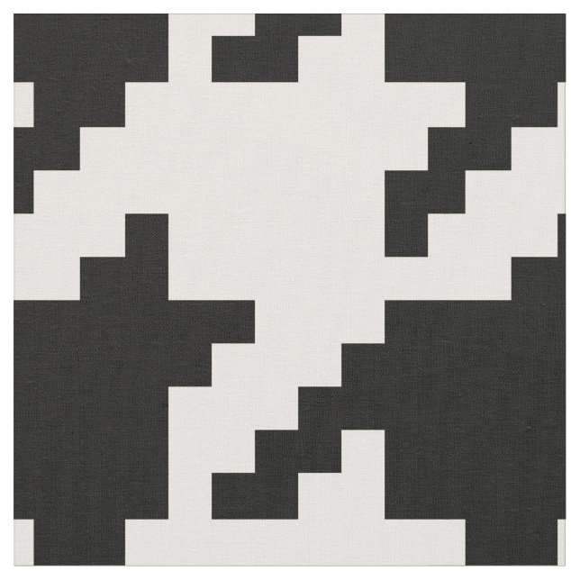 8-bitars pixelhoundstooth-kontroll Mönster Tyg (Närbild)
