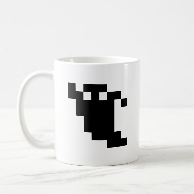 8-bitars pixelskugga kaffemugg (Vänster)