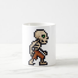 8-bitars retro skelett kaffemugg