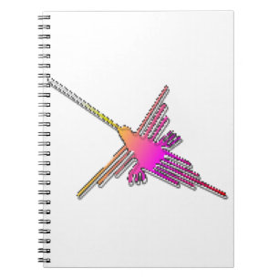 8-bitars retro-videospel Nazca Linjer Hummingbird Anteckningsbok