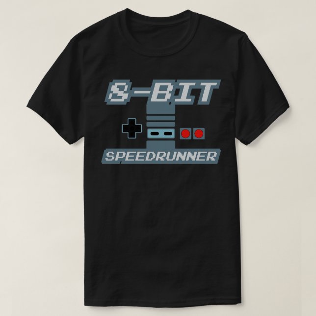 8-bitars Speedruner 5 T Shirt (Design framsida)
