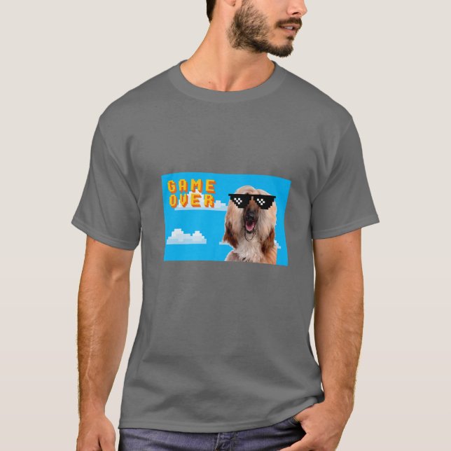 8-bitars spel över afghanskt Hound 2 T Shirt (Framsida)