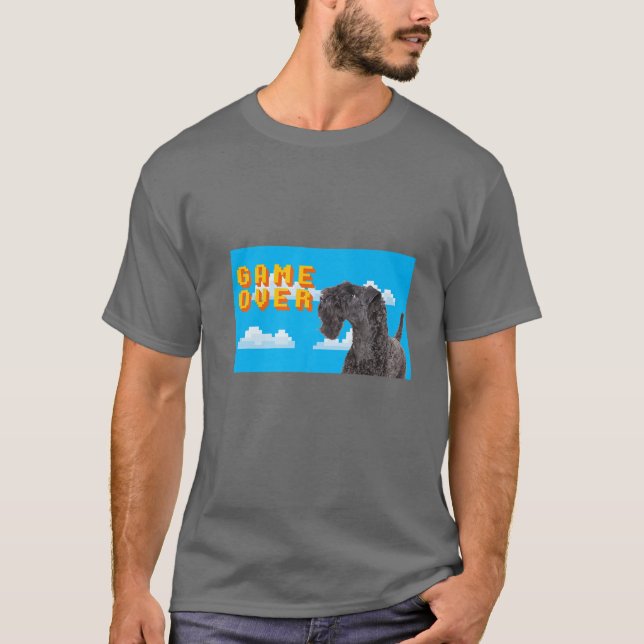 8-bitars spel över Kerry Blue Terrier T Shirt (Framsida)