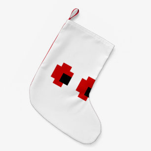8-bitars Spooky Red Öga Liten Julstrumpa