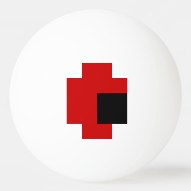 8-bitars Spooky Red Öga Ping-Pong Ball Pingisboll (Framsidan)