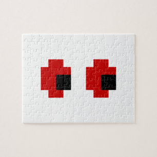 8-bitars Spooky Red Öga Pussel
