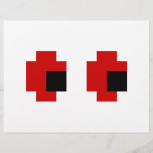 8-bitars Spooky Red Öga Reklamblad
