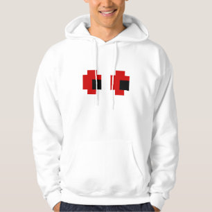8-bitars Spooky Red Öga Tröja Med Luva