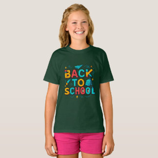 8-bitars typografi för Back to school Retro-speler T Shirt