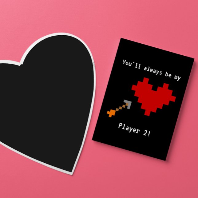 8 Bitts hjärta och pil spelare två kärlek Kort (Skapare uppladdad)