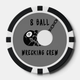 8 Boll-arbetsbesättning Poker Marker