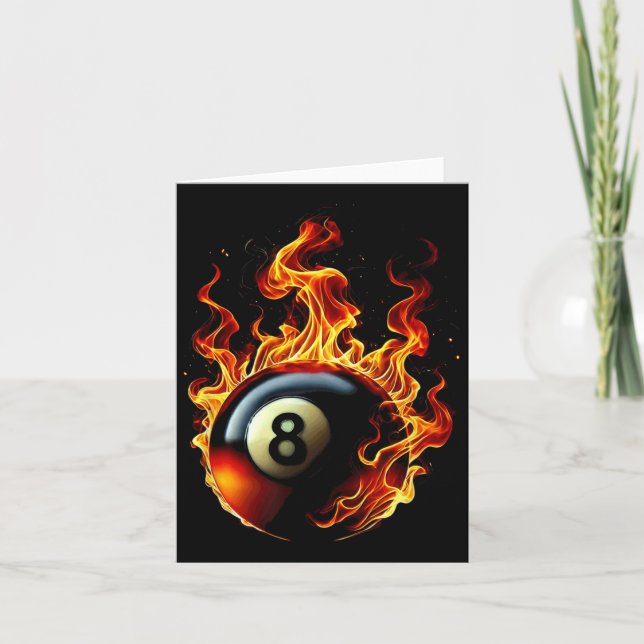8 Boll Bassäng-biljardspelareflame Kort (Framsida)