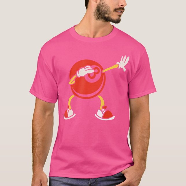 8-Boll Bassäng Billiard Bassäng Dance Funny Billia T Shirt (Framsida)