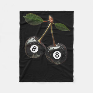 8 Boll Bassäng Billiards Player Cherries Fleecefilt