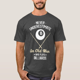 8 Boll Bassäng-börsspelare Älskare Pappa T Shirt