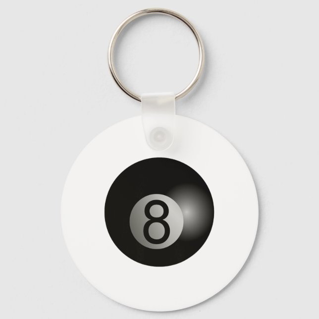 8 Boll Bassäng Hall Shark Billiards Player Hustler Nyckelring (Framsida)
