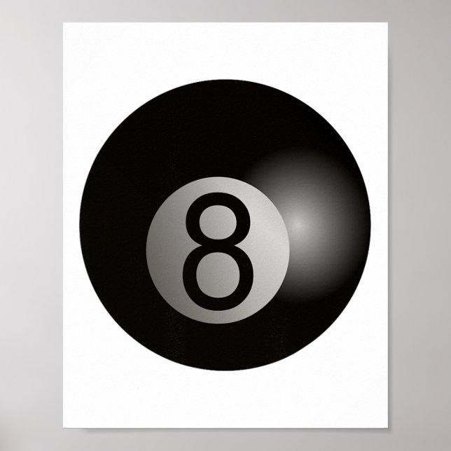 8 Boll Bassäng Hall Shark Billiards Player Hustler Poster (Framsidan)