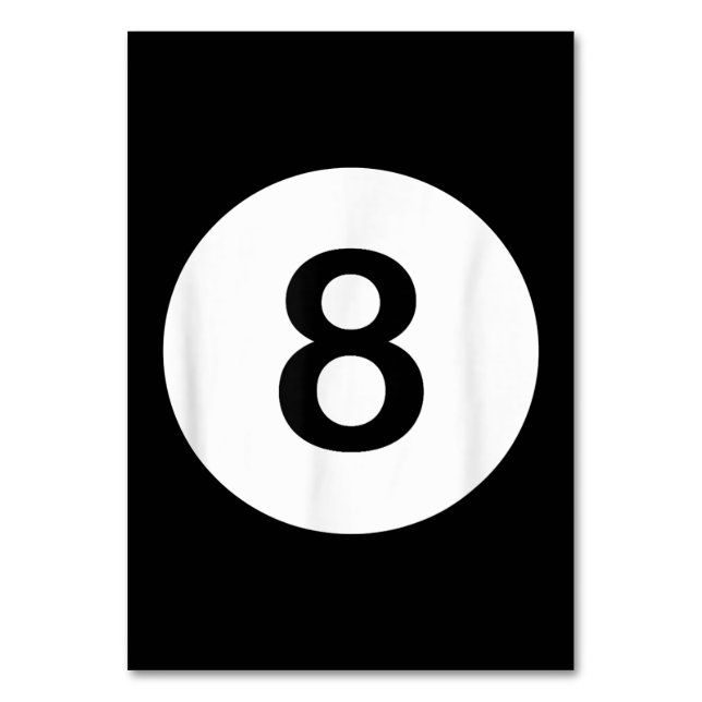 8 Boll Bassäng Hall Tees, Shark Älskare Gift Bordsnummer (Framsidan)