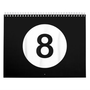 8 Boll Bassäng Hall Tees, Shark Älskare Gift Kalender