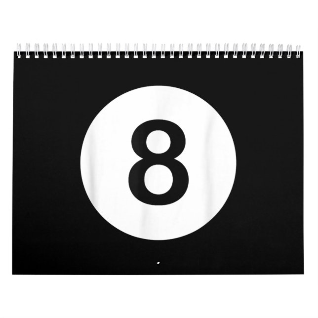 8 Boll Bassäng Hall Tees, Shark Älskare Gift Kalender (Omslag)