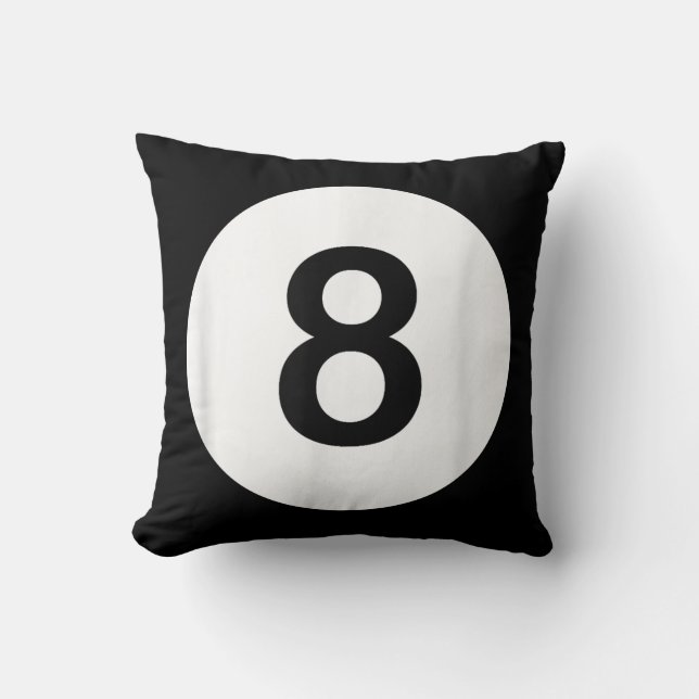 8 Boll Bassäng Hall Tees, Shark Älskare Gift Kudde (Framsida)
