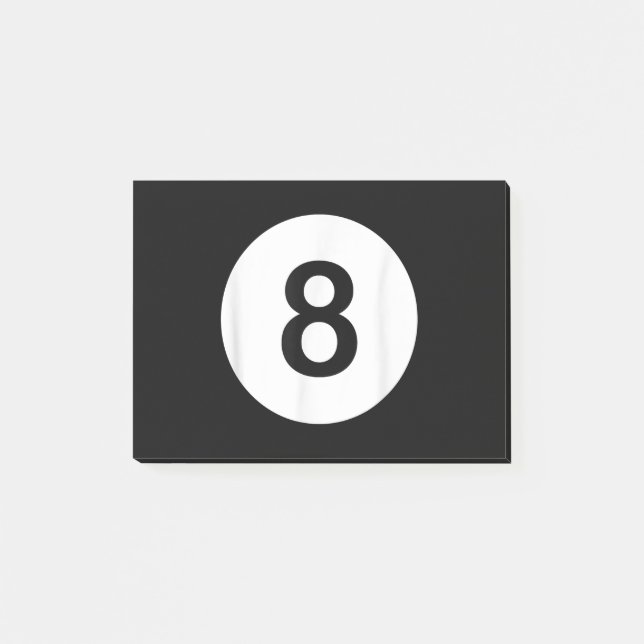 8 Boll Bassäng Hall Tees, Shark Älskare Gift Post-it Block (Framsida)