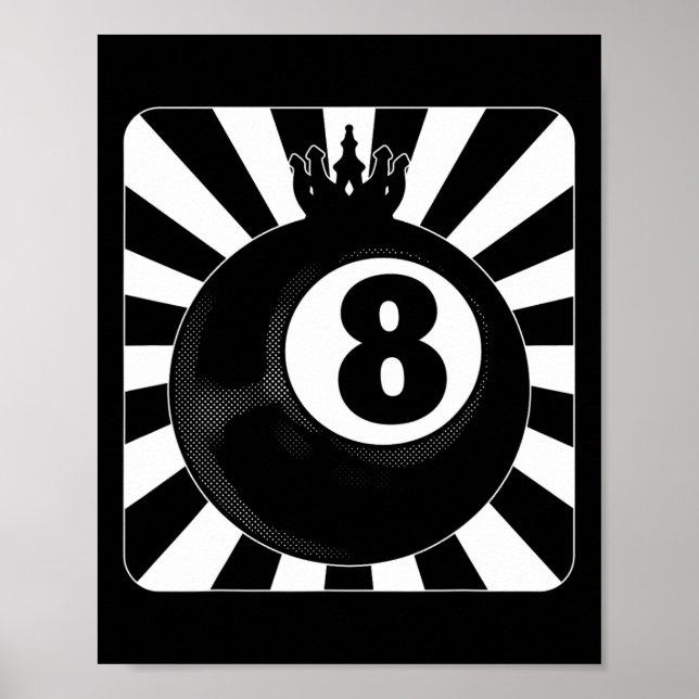 8 Boll Bassäng miljard miljardspelare Poster (Framsidan)