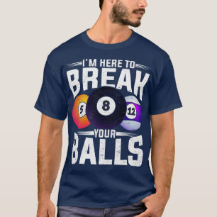 8 Boll Bassäng Player Funny Snooker Billiard T Shirt