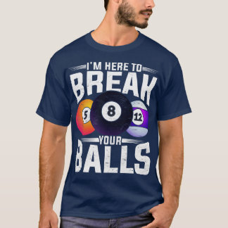 8 Boll Bassäng Player Funny Snooker Billiard T Shirt