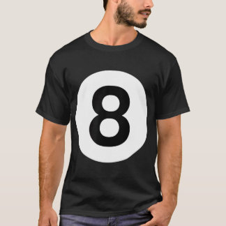8 BOLL BILLIARDER BASSÄNG BORD KOSTUME ÅTTA BOLL T T SHIRT