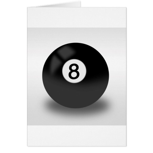 8 Boll - Billiards Hälsningskort (Framsidan)