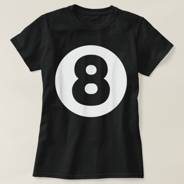8 Boll Billiards Lazy Halloween Costume Funny Magi T Shirt (Design framsida)