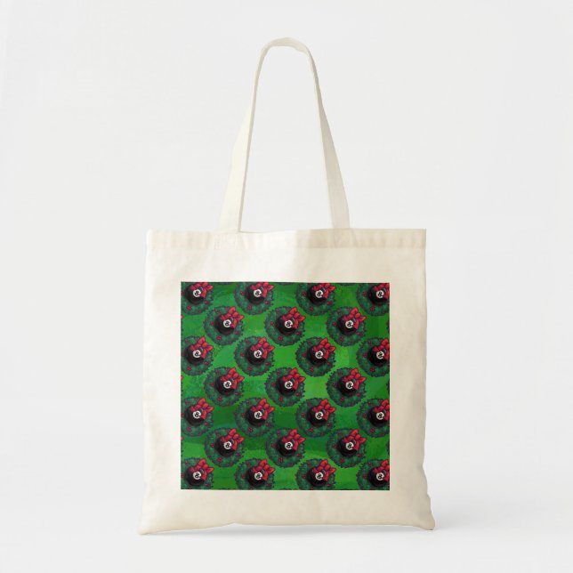8 Boll jul Grönt för krans Tygkasse (Framsidan)