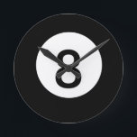 8 Boll-klocka Rund Klocka<br><div class="desc">8 Boll-klocka. Ta bort de åtta,  multiplicera prickarna,  byt färg,  ha roligt som du vill.</div>