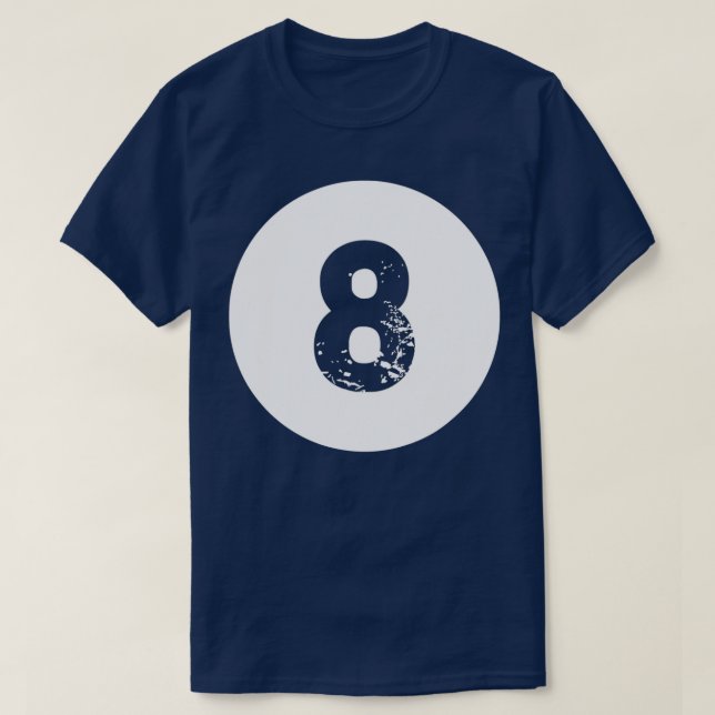 8 Boll Magic Eight Boll Billiards T Shirt (Design framsida)