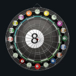 8-Boll Multi-Target 20 Count-mörkerpanel Darttavla<br><div class="desc">En roligt bassäng och miljardtals tema var ritbord. Har coola-miljardsteg bord,  triangel och referenspunkter i mitten. Det finns också 20 boll-omkretsar för små ytterligare mål för fler utmaningar. Perfekt för traditionella dataspel,  nya egna spel eller som coola påstående art biet. Njut!</div>