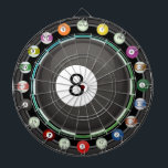 8-Boll Multi-Target 20 Count-mörkerpanel Darttavla<br><div class="desc">En roligt bassäng och miljardtals tema var ritbord. Har coola-miljardsteg bord,  triangel och referenspunkter i mitten. Det finns också 20 boll-omkretsar för små ytterligare mål för fler utmaningar. Perfekt för traditionella dataspel,  nya egna spel eller som coola påstående art biet. Njut!</div>